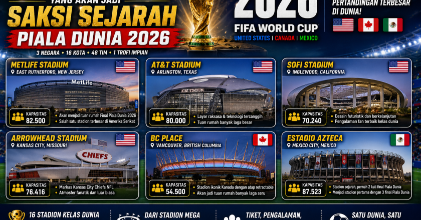 Stadion Ikonik yang Akan Jadi Saksi Sejarah Piala Dunia 2026